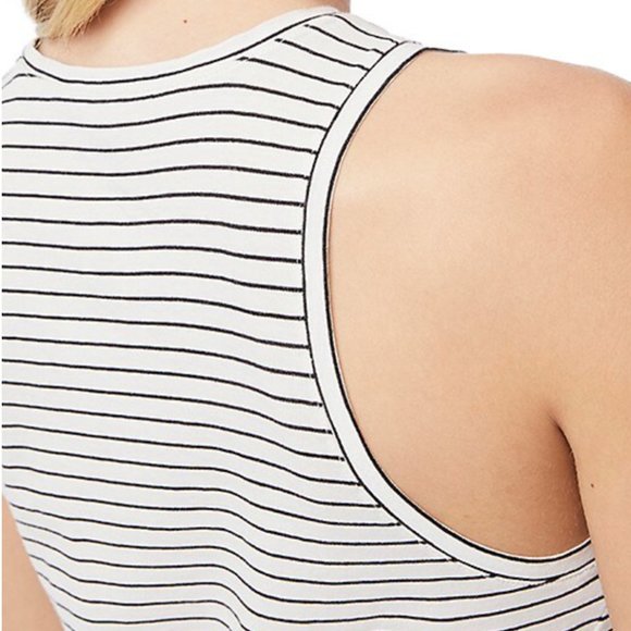 FRAME Le High Racer Striped Tank in Blanc Multi - Picture 7 of 9